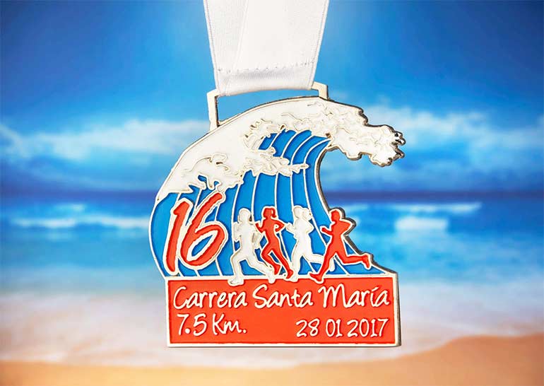 Medalla de la XVI Carrera Santa María del Mar 7.5K 2017