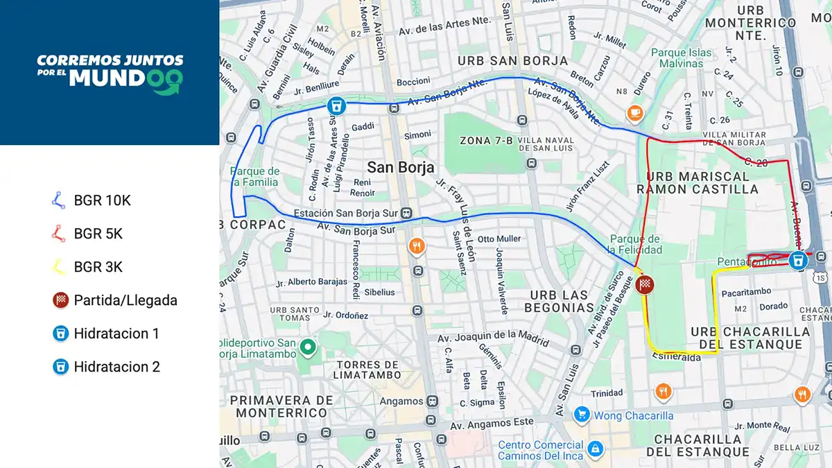 Mapa de la Ruta de la Bimbo Global Race 2026